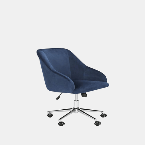 Haruka Navy Velvet Swivel Chair