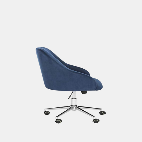 Haruka Navy Velvet Swivel Chair