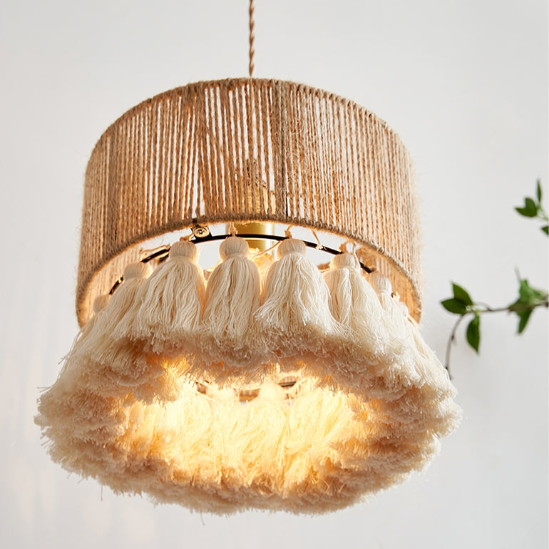 Vintage Silk Hanging Light top