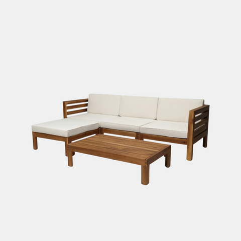 Shiori Wood Sofa Set