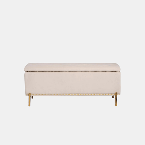 Aoi Velvet Storage Ottoman Bench