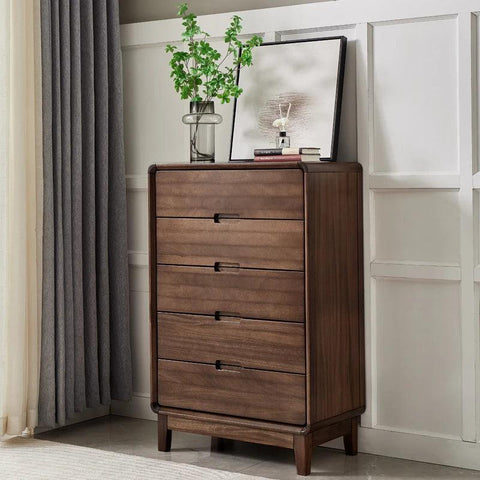 Rina Walnut Wood Cabinet